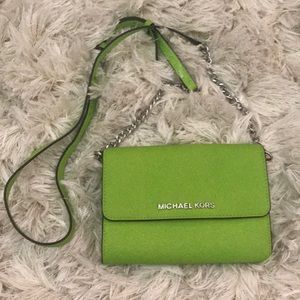 Michael Kors lime green Crossbody purse